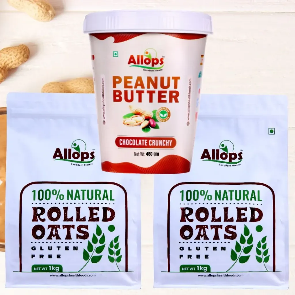 Choco Crunchy Peanut Butter + 2 Rolled Oats Pack Combo